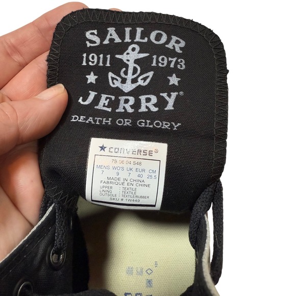 Converse Chuck Taylor All Star Sailor Jerry Skull Dice High Top Men's 7 W 9 - Picture 7 of 7